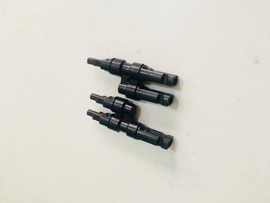 Power Plus MC4 Compatible Solar Panel Branch Connectors for Parallel PV Arrays (T-Type)