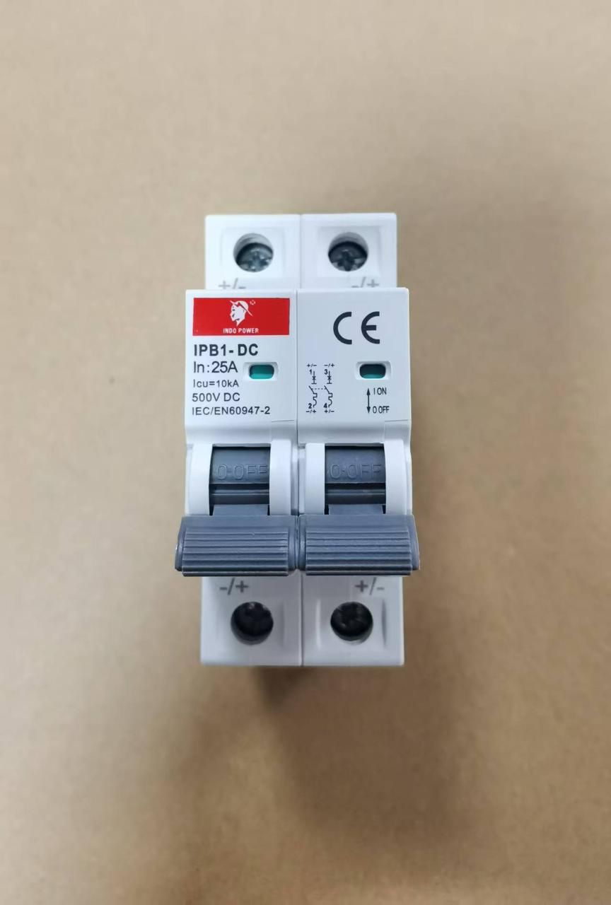 IPB1-DC Series 2-Pole MCB for Solar PV Systems (25A / 500V)