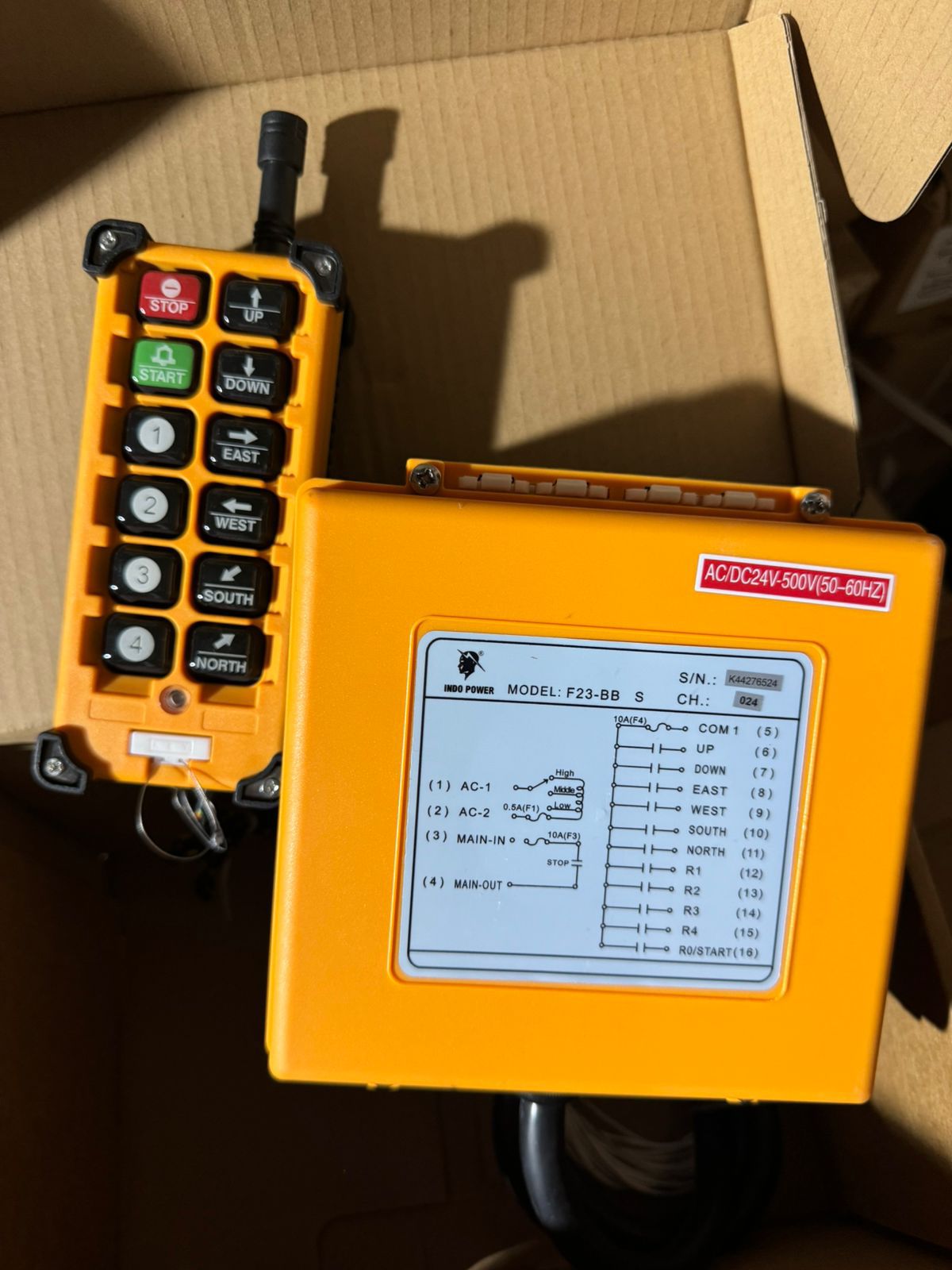 F23-BB S Single Speed Industrial Wireless Remote (10 Function Buttons)