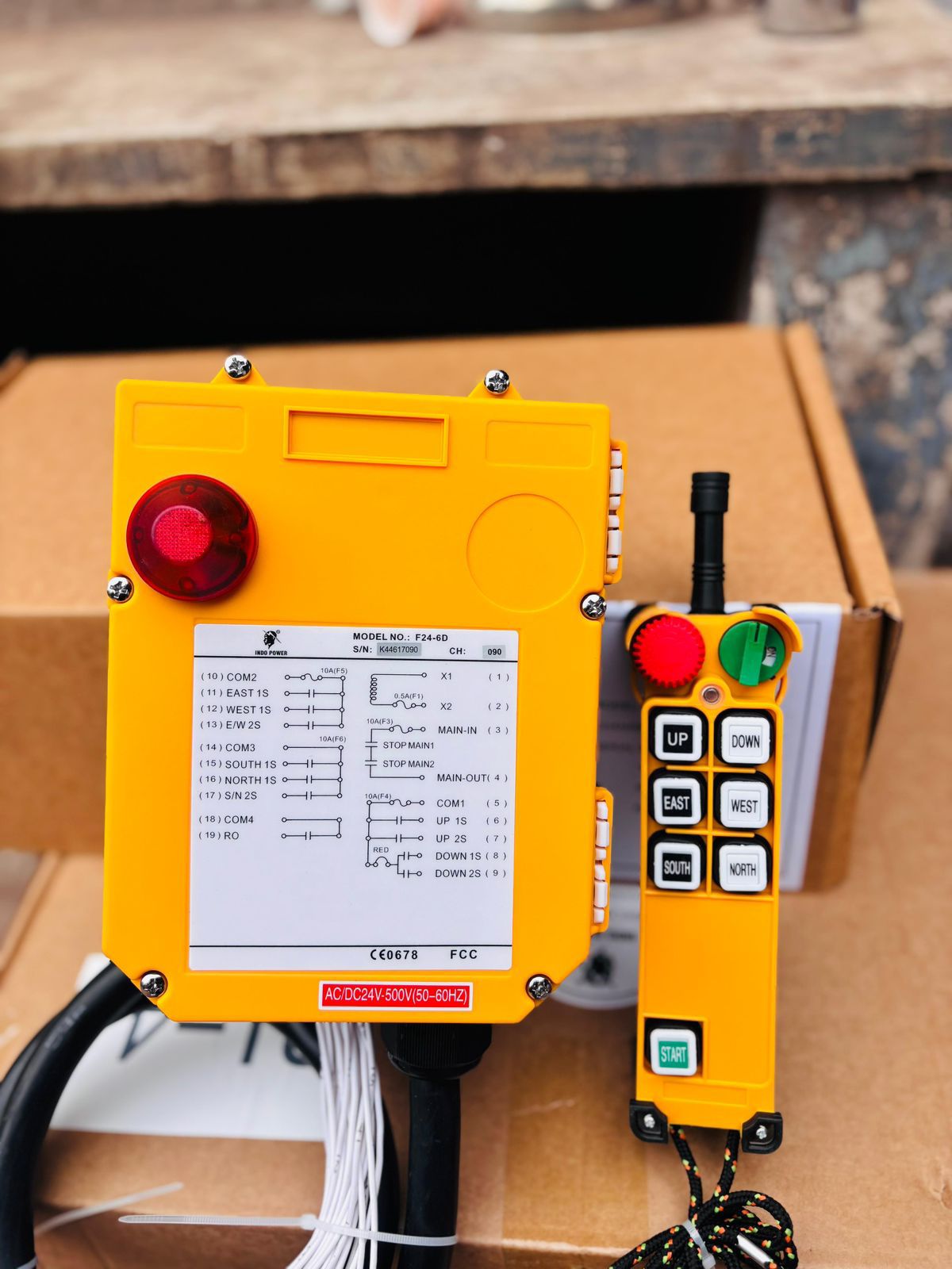 F24-6D Double Speed Industrial Wireless Remote (6 Buttons)