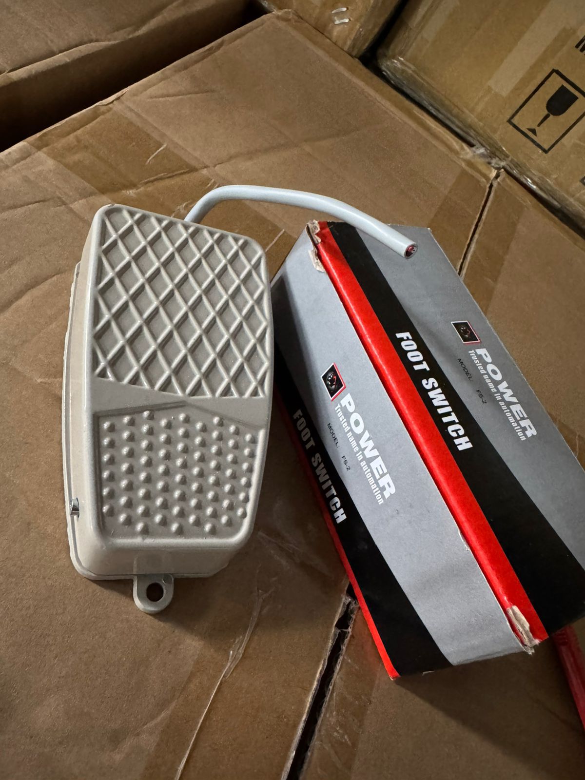 FS-2 Industrial Foot Pedal Switch (Grey Metal Alloy) 10A