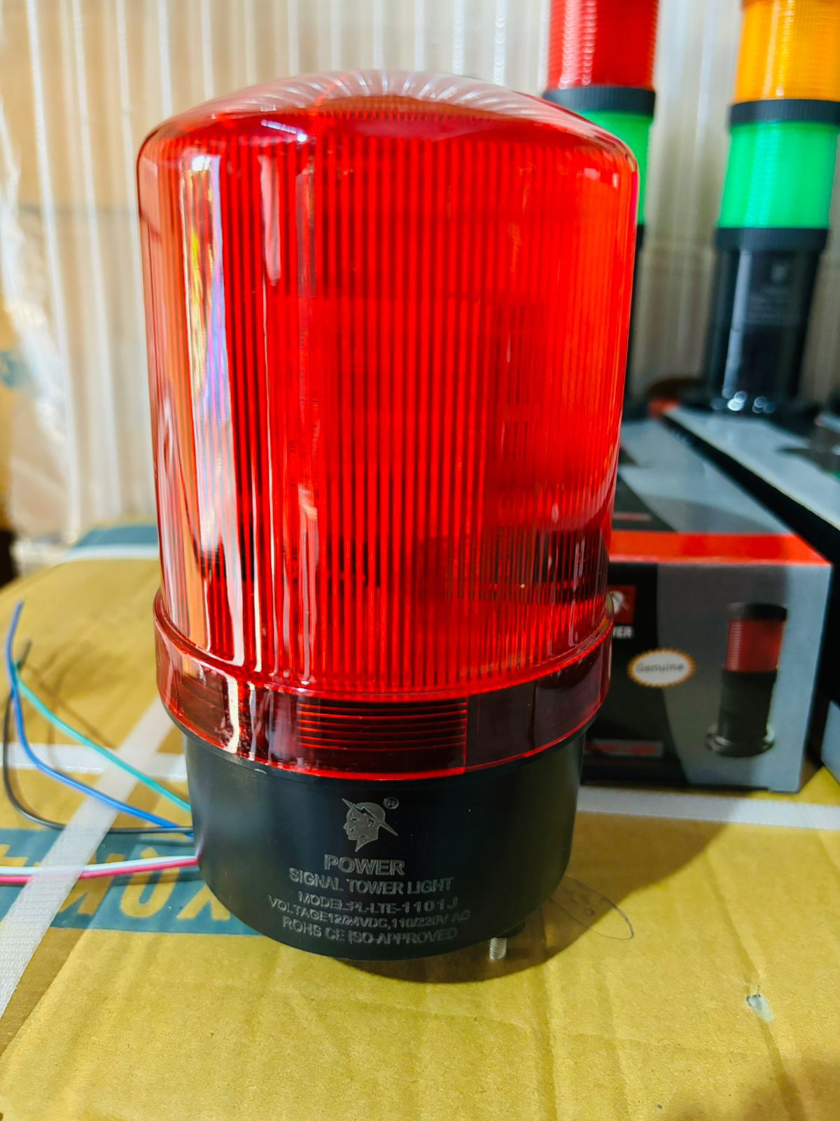 LTE-1101J Industrial Revolving Warning Light (12V / 24V / 110V / 220V)