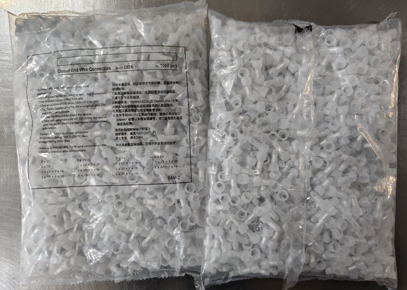 CE-2X Closed-End Crimp Cap Wire Connector (1000 Pcs Pack)