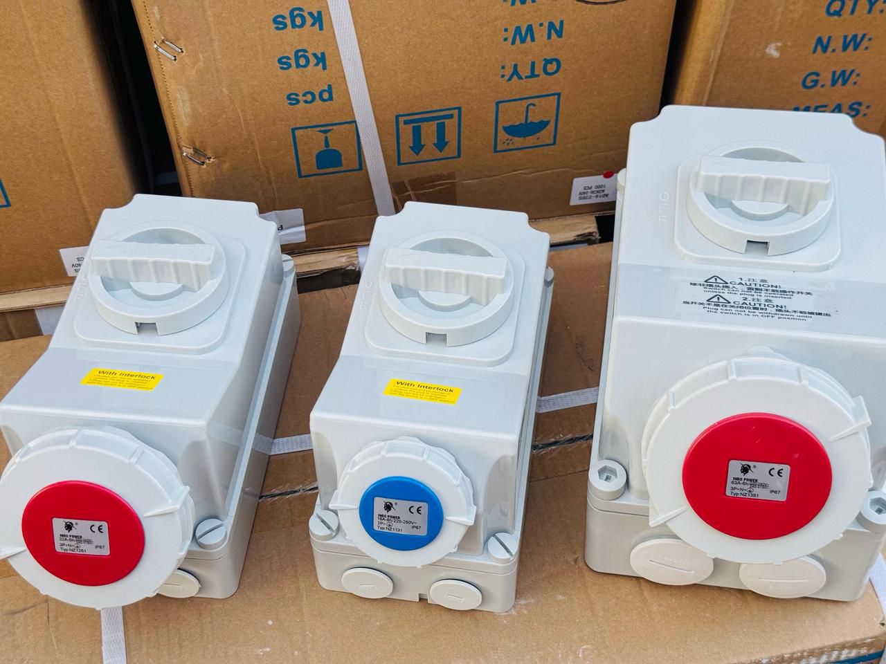 Heavy-Duty Industrial Switched Interlock Sockets (16A to 63A)