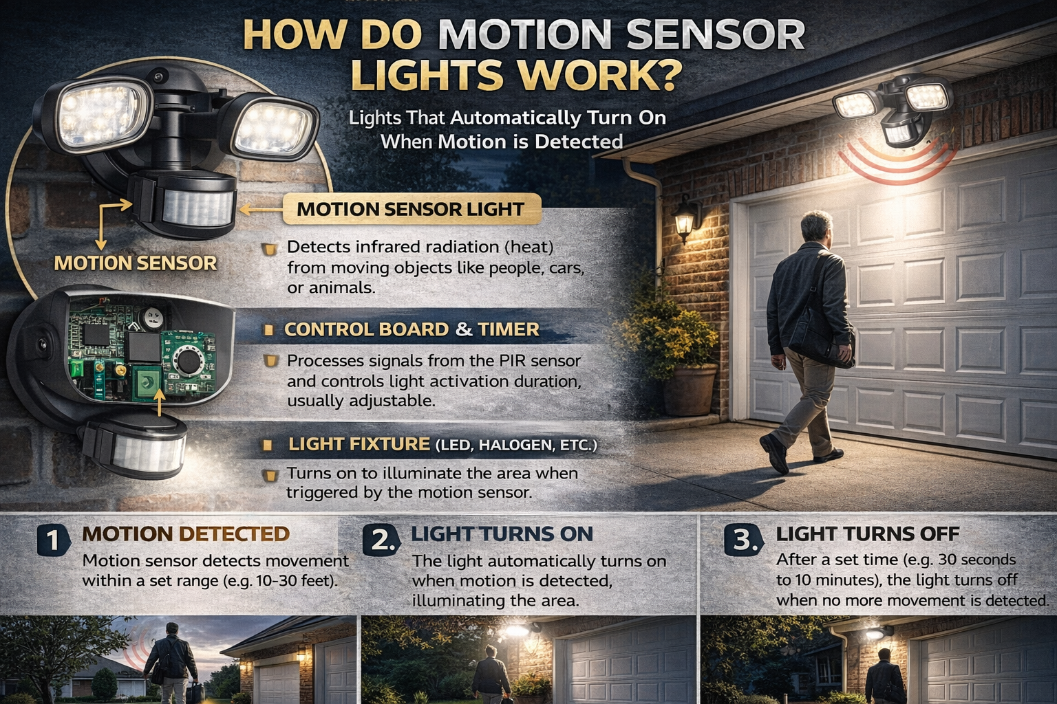 Motion Sensor Lights: Types, Working, Benefits & Applications Guide ...