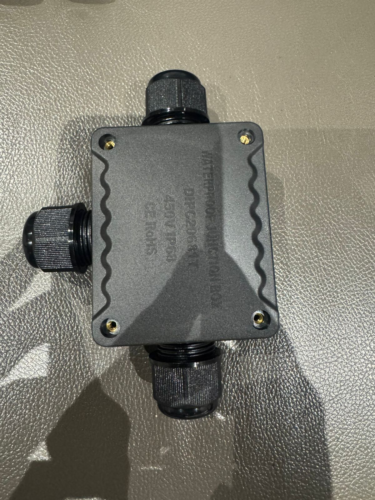 Power Plus IP68 Outdoor Electrical Junction Box with Integrated Cable Glands