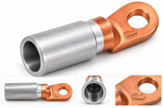 120 Sq. mm DTL-2 Copper Aluminium Bimetallic Cable Lug