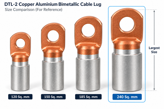 240 Sq. mm DTL-2 Copper Aluminium Bimetallic Cable Lug