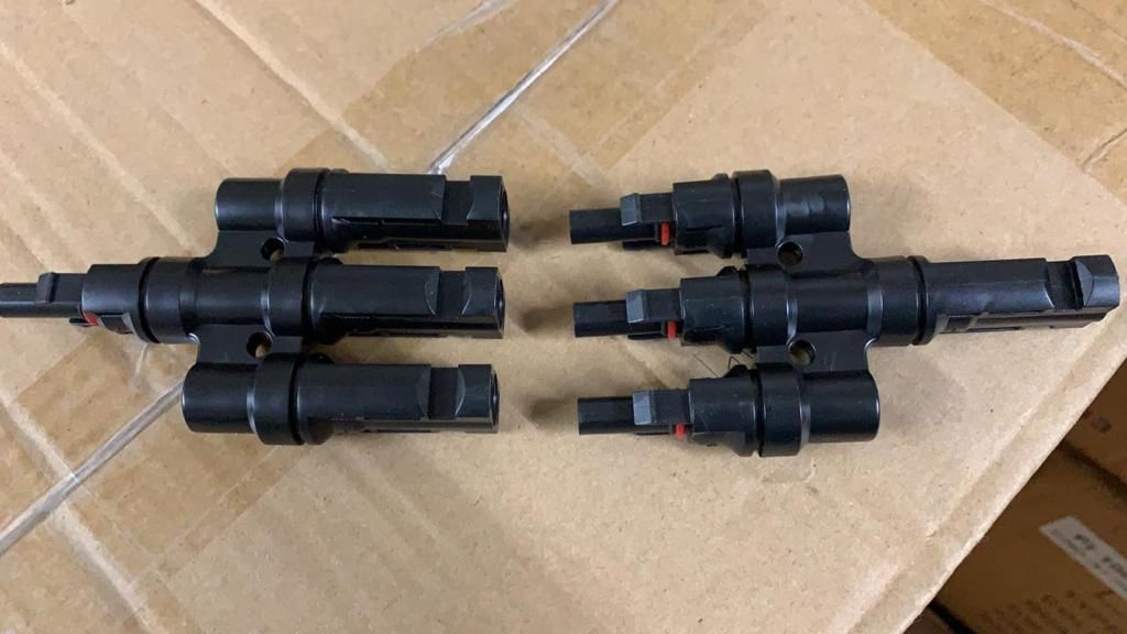 Power Plus MC4 Compatible Solar Branch Connectors for Parallel PV Arrays (T-Type)
