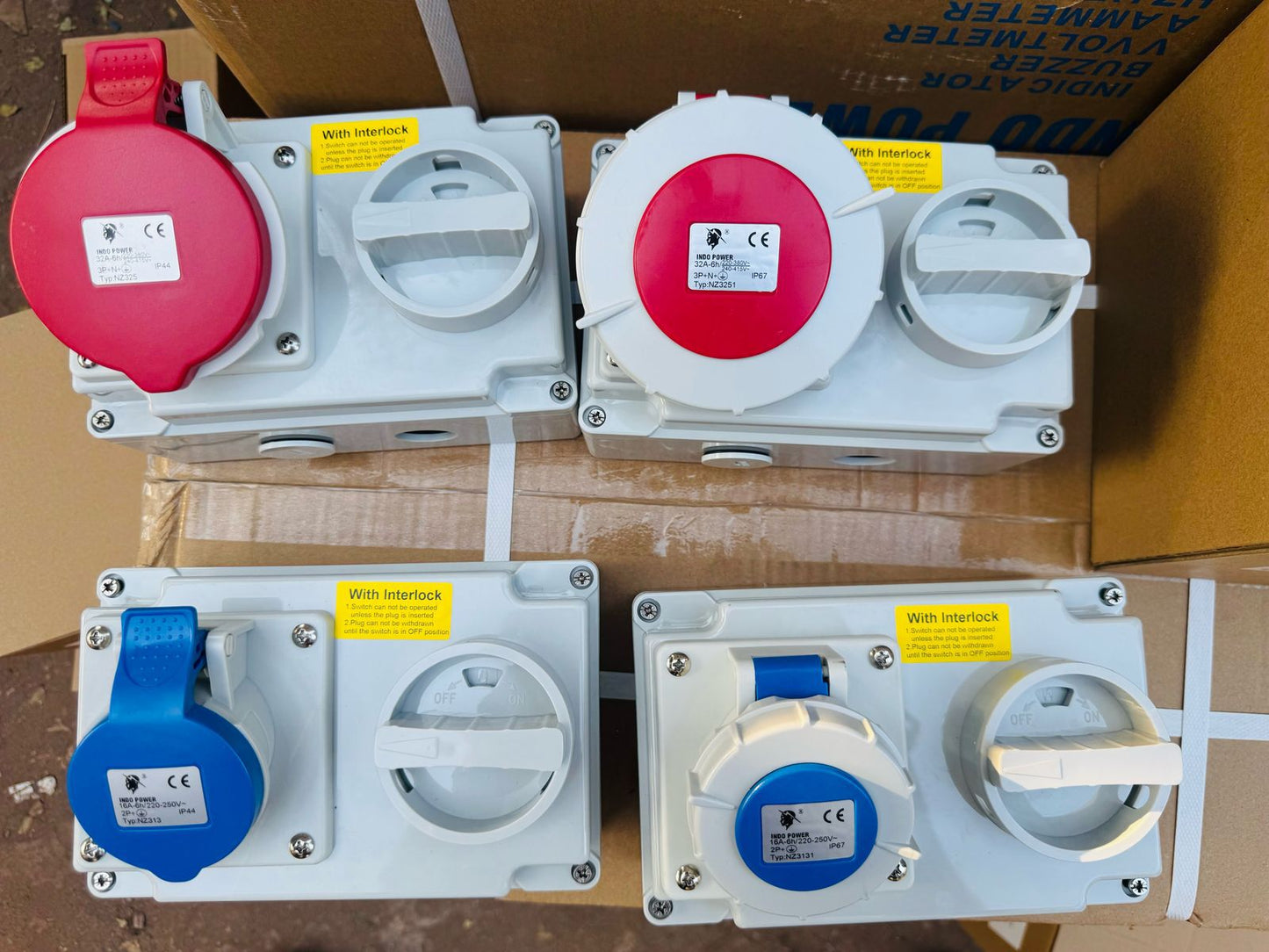 Heavy-Duty Industrial Switched Interlock Sockets (16A to 63A)