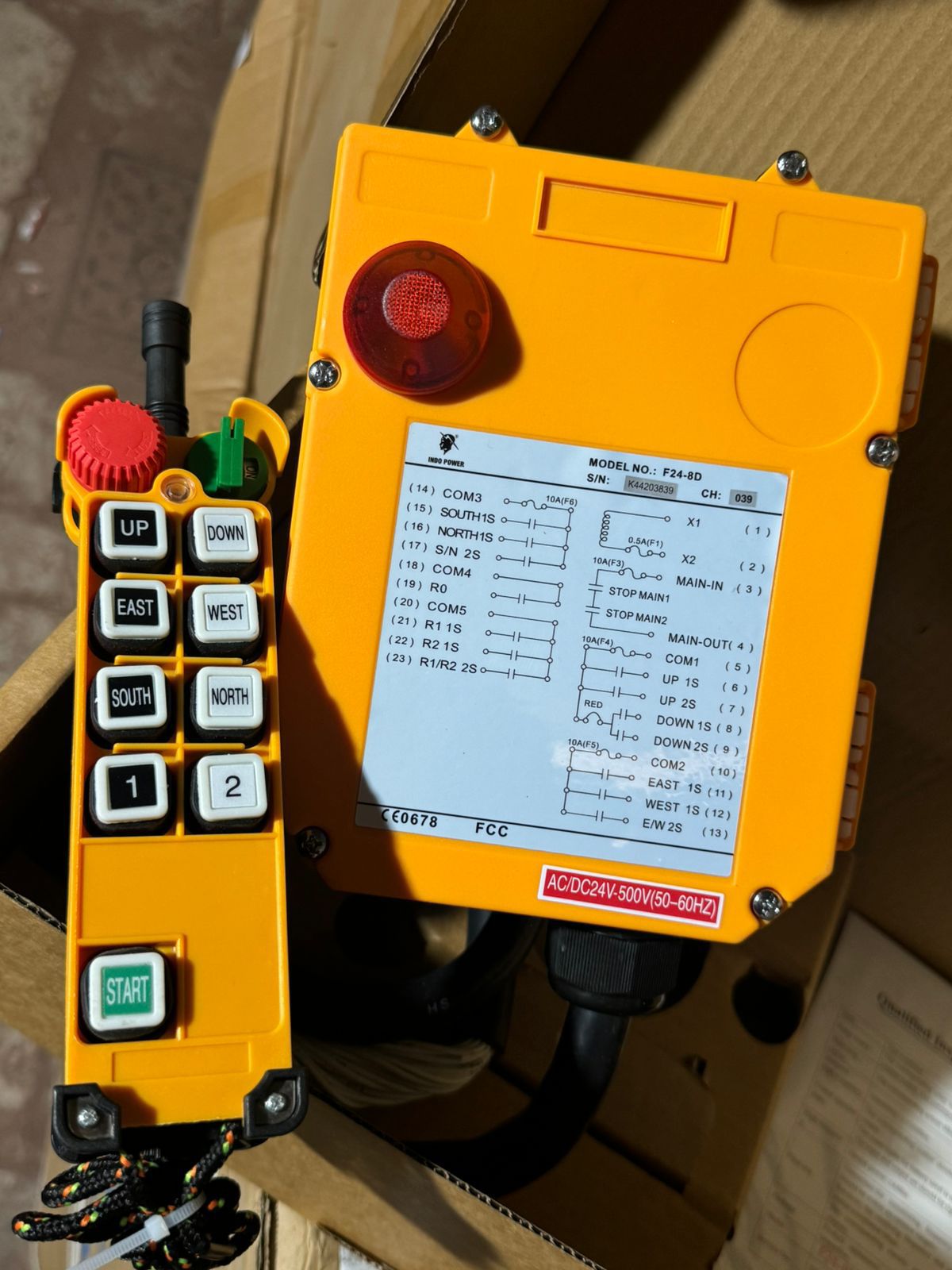 F24-8D Double Speed Wireless Crane Remote Control (Universal Voltage)