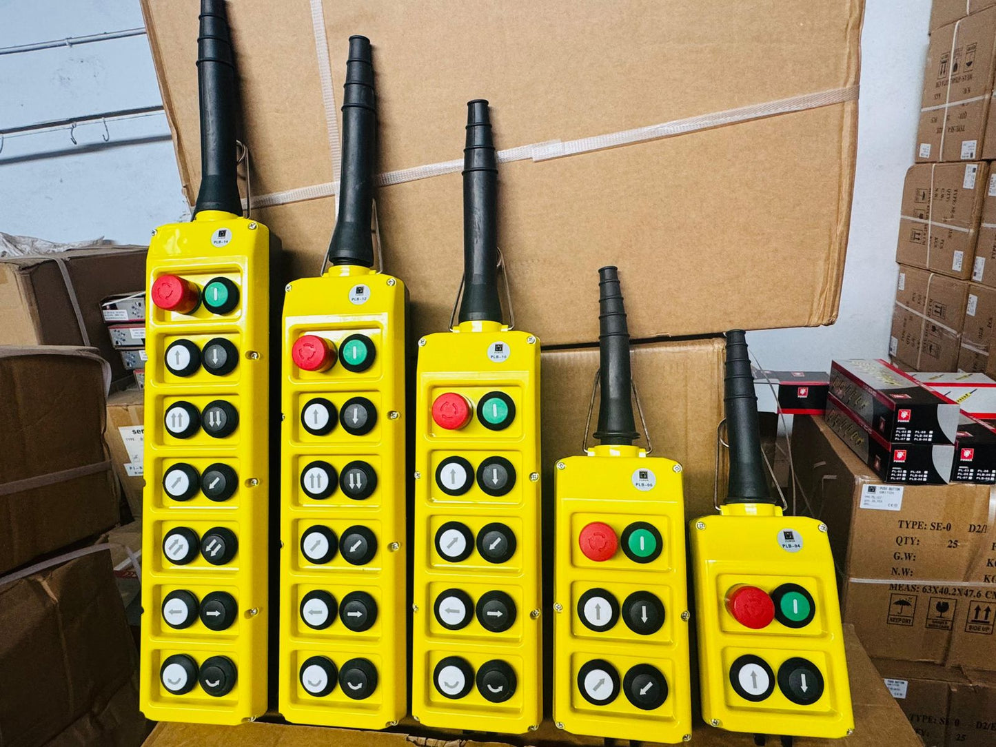 PLB Series Industrial Hoist Push Button Station (Models PLB-04 / 06 / 10 / 12)