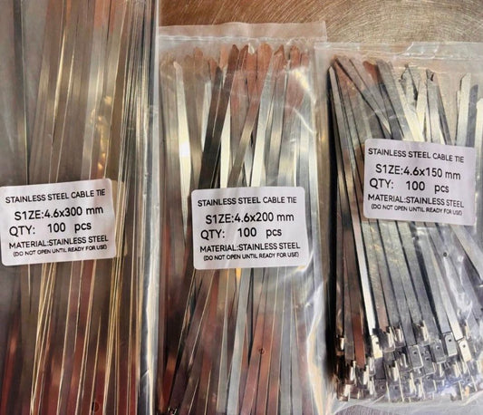 SS304 Stainless Steel Cable Ties (Grade 304 Metal Ties - 4.6mm Width)