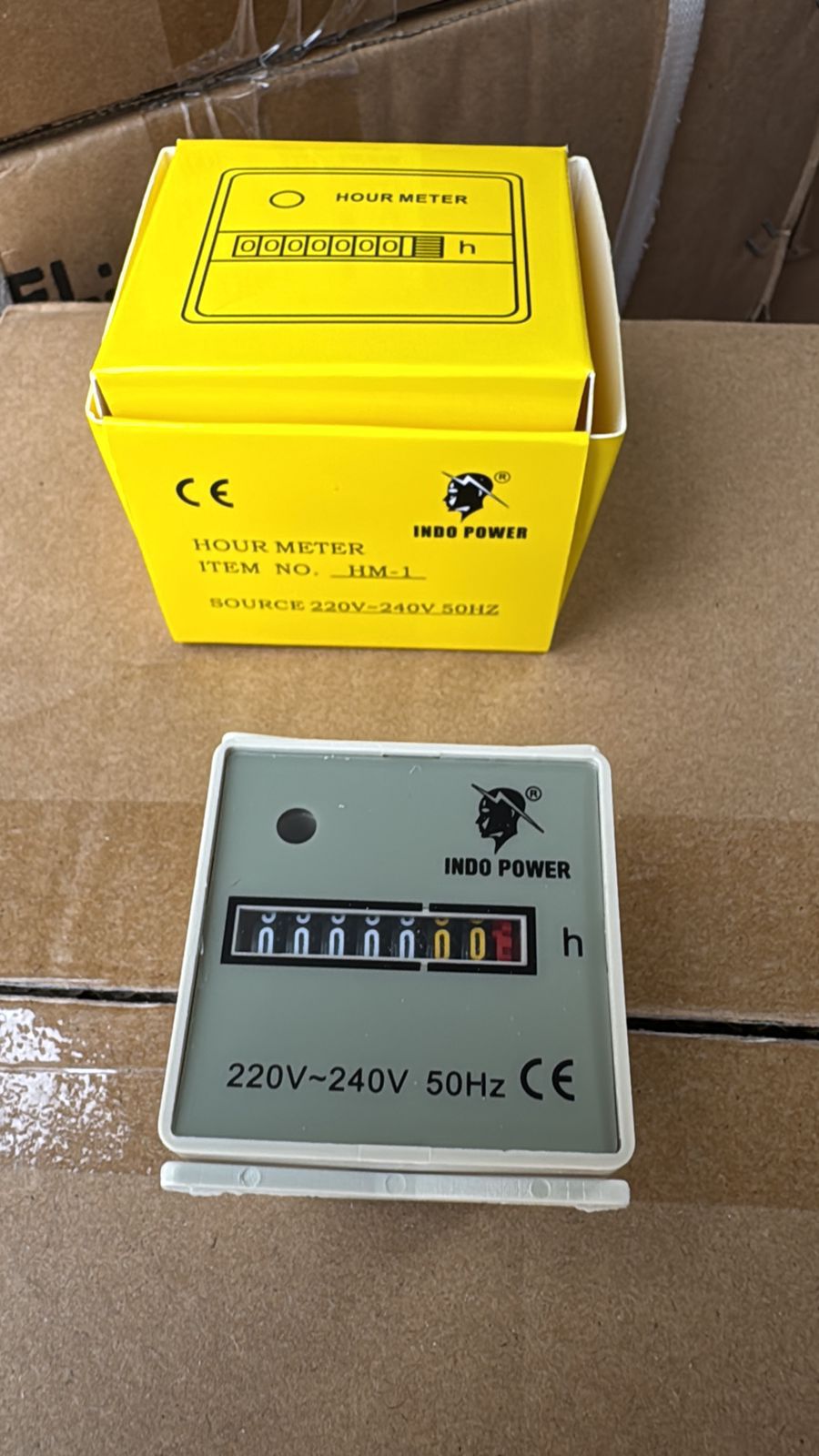 HM-1 Industrial AC Hour Meter (Square Type 220V-240V)