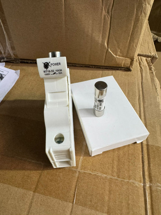 RT18-32 Photovoltaic DC Fuse Holder with 10x38mm Solar Fuse Link