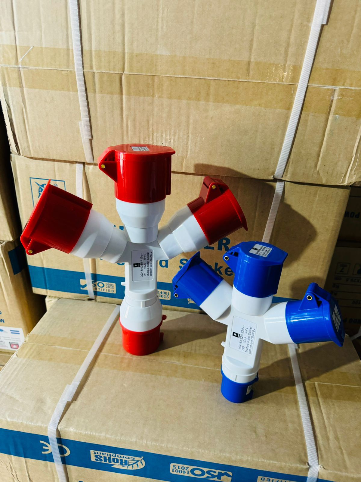 Industrial Multi Socket Heavy-Duty 3-Way Industrial Socket Splitter PISM (IP44 Splash Proof)