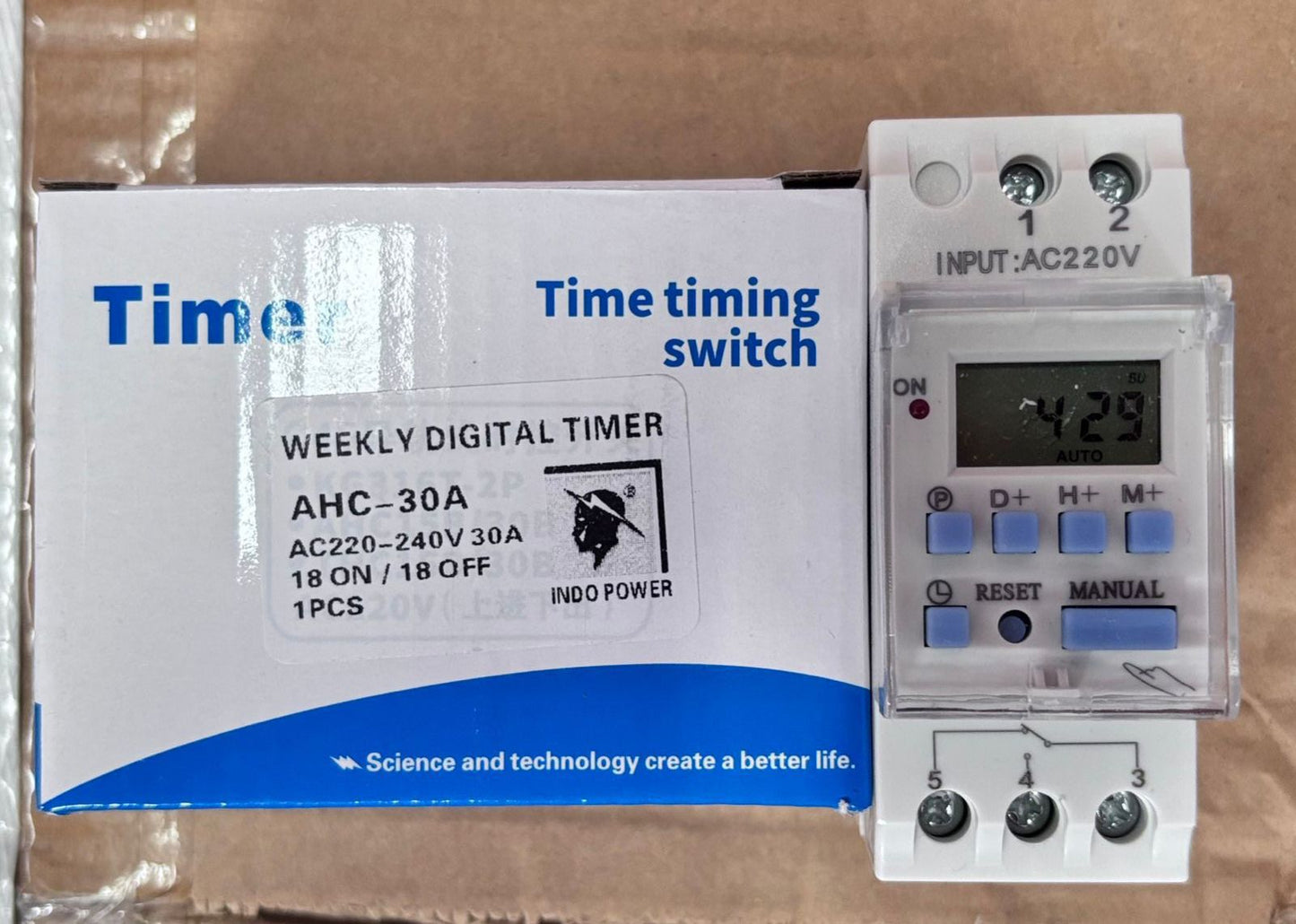 AHC-30A Weekly Programmable Digital Timer (30A / 220V)