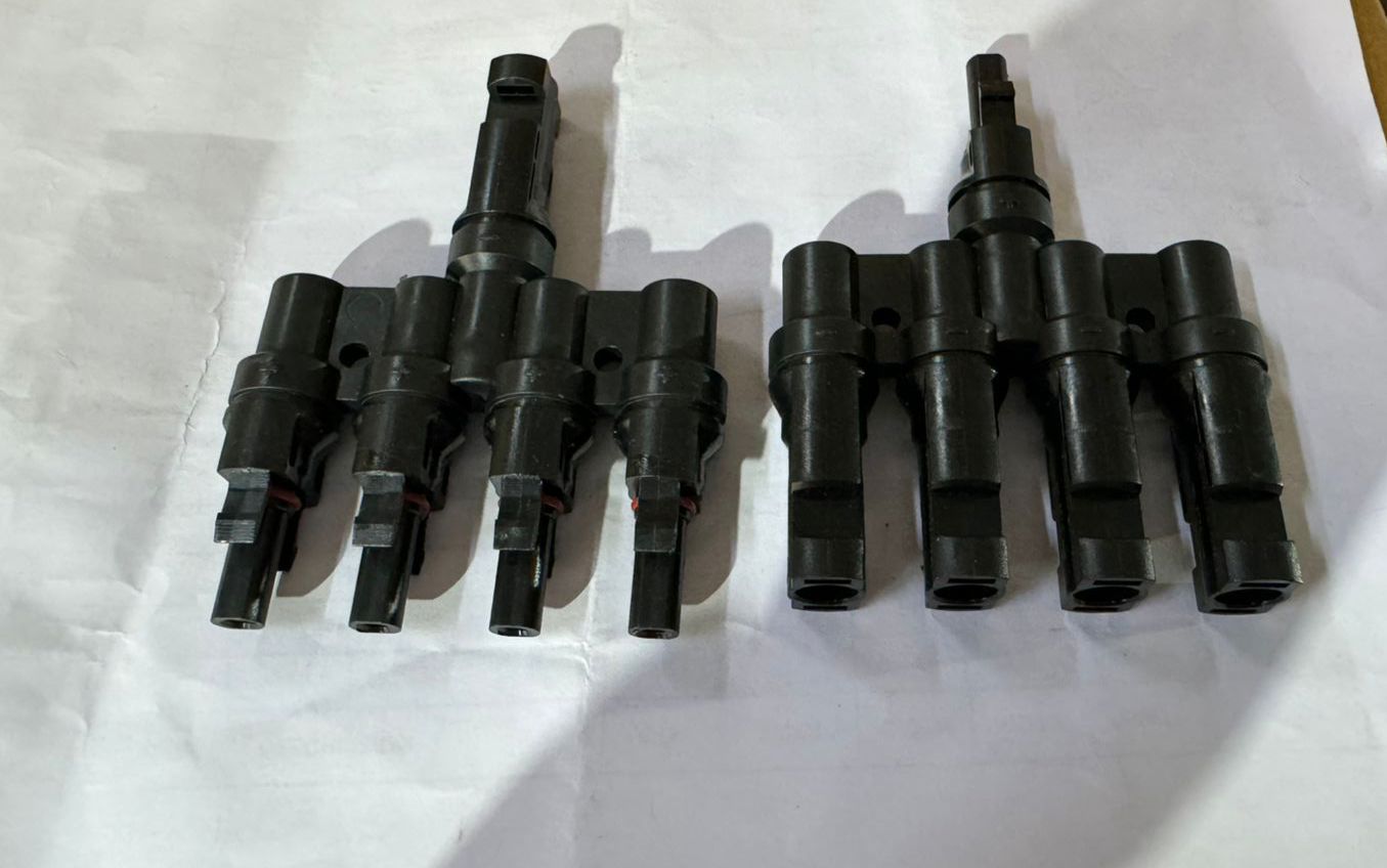 Power Plus MC4 Compatible Solar Branch Connectors for Parallel PV Arrays (T-Type)